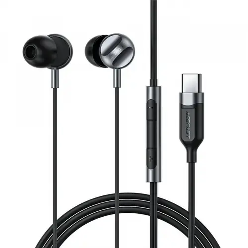 Casti Stereo Acefast L6, USB-C, 1.2m, Negru