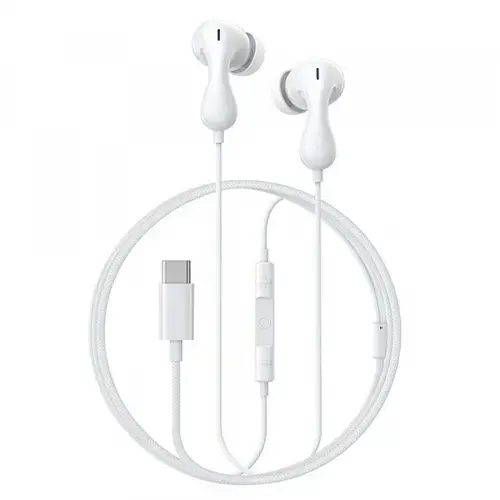 Casti Stereo Baseus Encok CZ20, USB-C, Alb