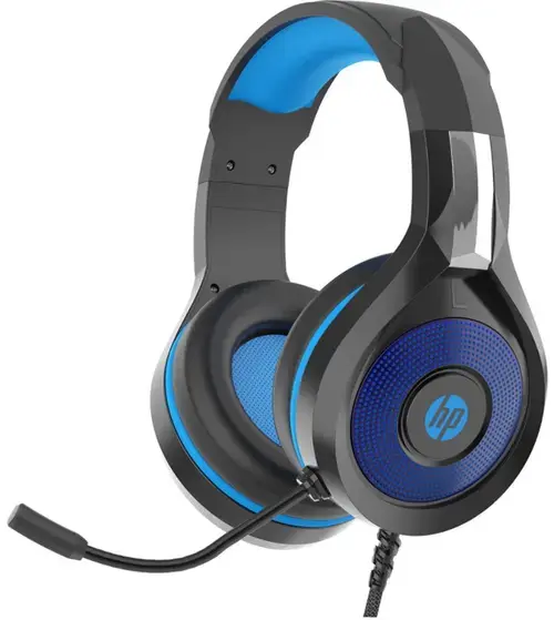 Casti Stereo HP DHE-8010, Microfon (Negru/Albastru)