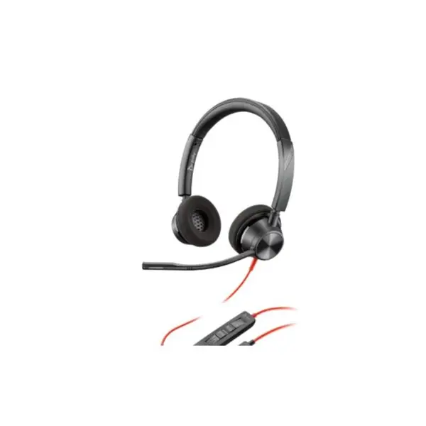 Casti stereo HP Poly Blackwire 3320, USB-C, Negru