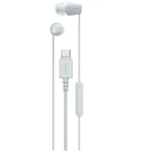 Casti Stereo In-Ear Sony IER‑EX15C, USB Type-C, Microfon (Alb)