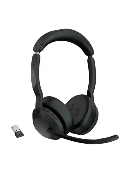Casti Stereo Jabra Evolve2 55, ANC, Microfon, USB, Bluetooth (Negru)