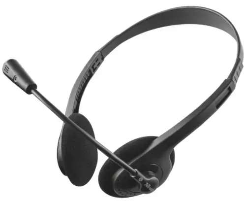 Casti Stereo Trust Primo 21665, Microfon (Negru)