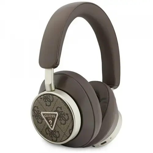 Casti Stereo Wireless Guess 4G Gold Triangle Logo, Bluetooth, A2DP, Maro