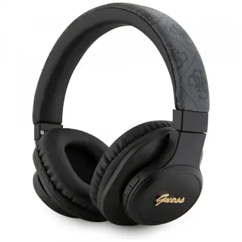 Casti Stereo Wireless Guess 4G Tone on Tone Script Logo, Bluetooth, A2DP, Negru
