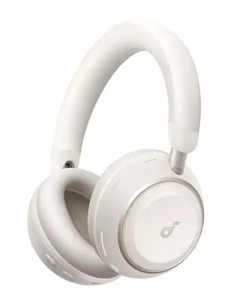 Casti Stereo Wireless Over-Ear Anker Soundcore Space 2, Active Noise Cancelling, LDAC Hi-Res, Bluetooth 6.1, Autonomie 50 ore (Alb)