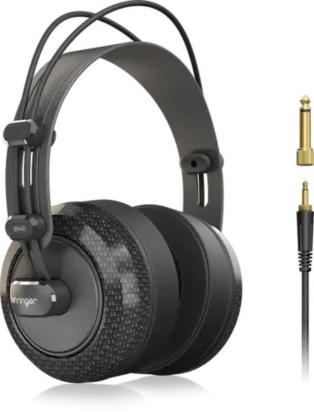Casti Studio Behringer BH40, Jack 3.5mm/6.3mm, Cablu 2.5m, Difuzor 40mm (Negru)