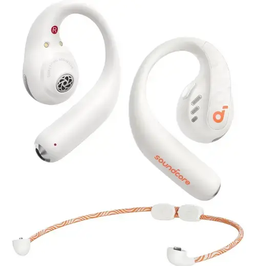 Casti True Wireless Anker SoundCore AeroFit Pro, IPX5, Autonomie 46H, LDAC, Bluetooth 5.3 (Alb)