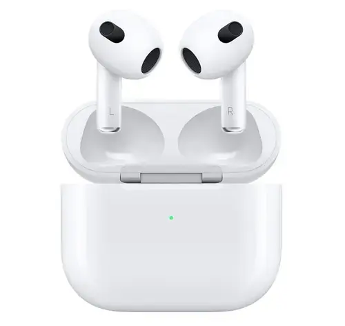 Casti True Wireless Apple AirPods (3rd generation), IPX4, Microfon, Lightning charging case (Alb)