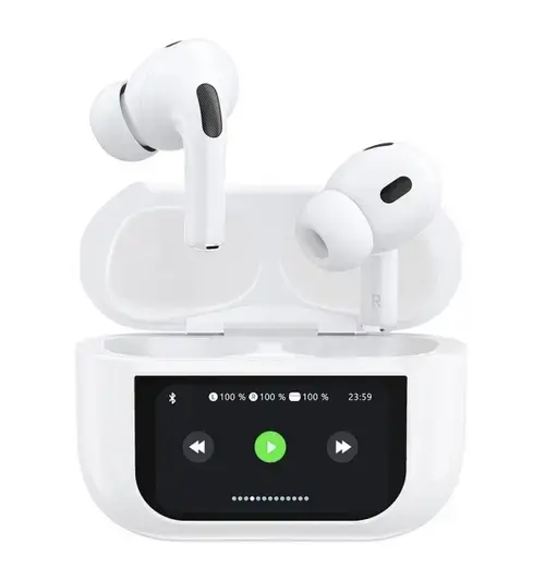 Casti True Wireless Dudao U19 Display, Bluetooth, Alb