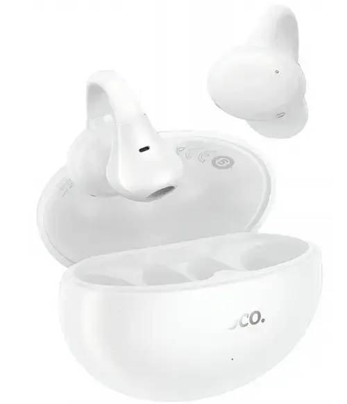 Casti True Wireless HOCO EA8, Bluetooth, Alb