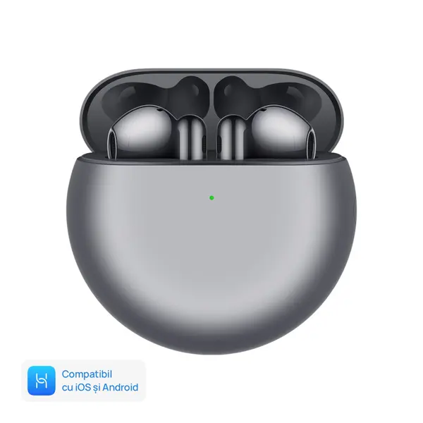 Casti True Wireless Huawei FreeBuds 4E, Silver Frost