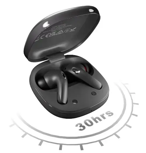 Casti True Wireless In Ear HiFuture Sonic Core, Bluetooth 5.4, ANC, ENC, Pana la 30 de ore autonomie, IPX5 (Gri)