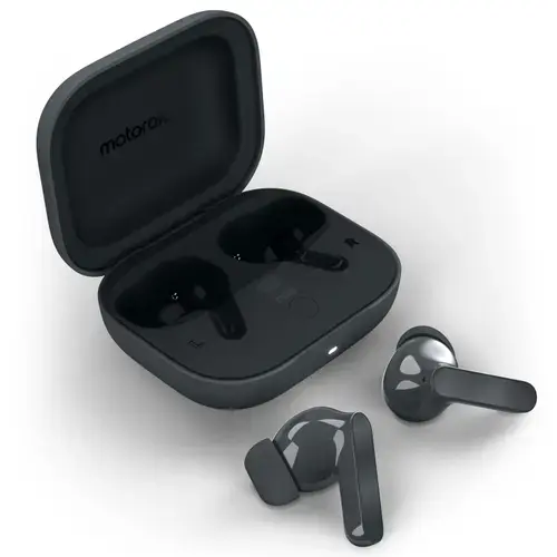 Casti True Wireless In-Ear Motorola Moto Buds BASS, Bluetooth, Noise Cancelling, Microfoane triple, IPX4 (Negru)