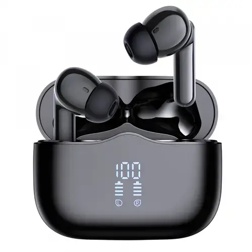 Casti True Wireless Techsuit CW2 VelarX One, Bluetooth, ANC, Negru
