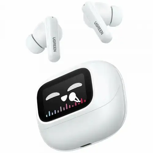Casti TRue Wireless UGREEN HiTune T6 Magic WS211, Bluetooth, ANC, MultiPoint, Alb
