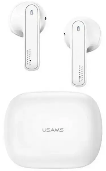 Casti true wireless USAMS BHUSM01, Bluetooth 5.0, Sunet Hi-Fi, Calitate HD, Noise cancelling (Alb)