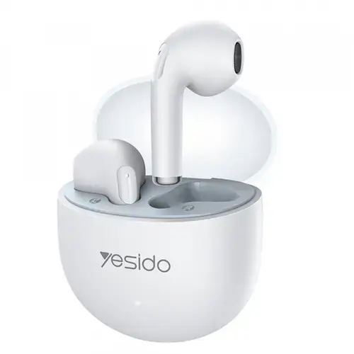 Casti True Wireless Yesido TWS35, Bluetooth, Alb