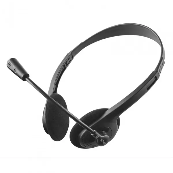 Casti Trust Primo Chat cu fir, negru Casti Trust Primo Chat cu fir, negru