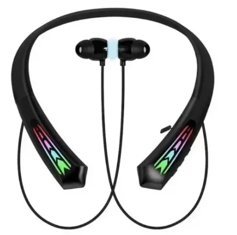 Casti wireless Andowl Q EM20 Bluetooth cu 7 culori LED