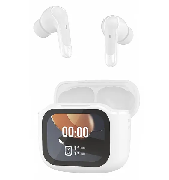 Casti wireless Bluetooth AI4 cu display LED si carcasa de incarcare inteligenta