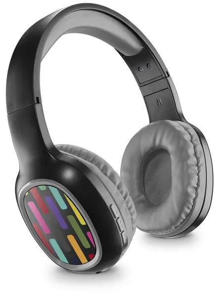 Căști wireless Cellularline - MS Basic Shiny Lines, negru