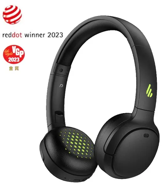 Căști wireless cu microfon Edifier - WH500, negre/verde