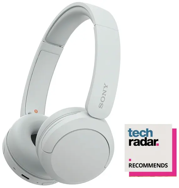 Căști wireless cu microfon Sony - WH-CH520, albe