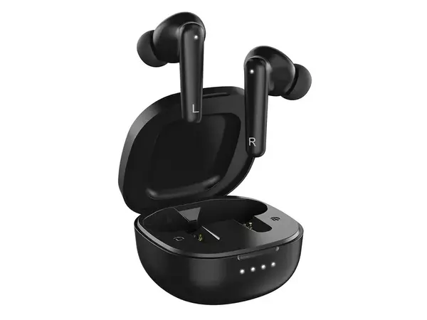 Casti wireless intraauriculare Genius, Bluetooth 5.3, microfon, reducere zgomot, control tactil, USB-C, HS-M910BT