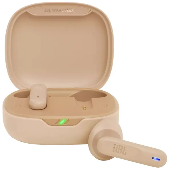 Căști wireless JBL - Wave Flex, TWS, bej