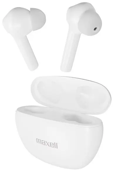 Căști wireless Maxell - dinamice, TWS, alb