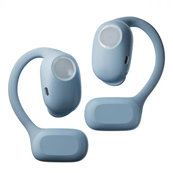 Casti wireless open-ear Blackview AirBuds 100 cu cutie de incarcare 500mAh, Bluetooth 5.3, Ice Blue