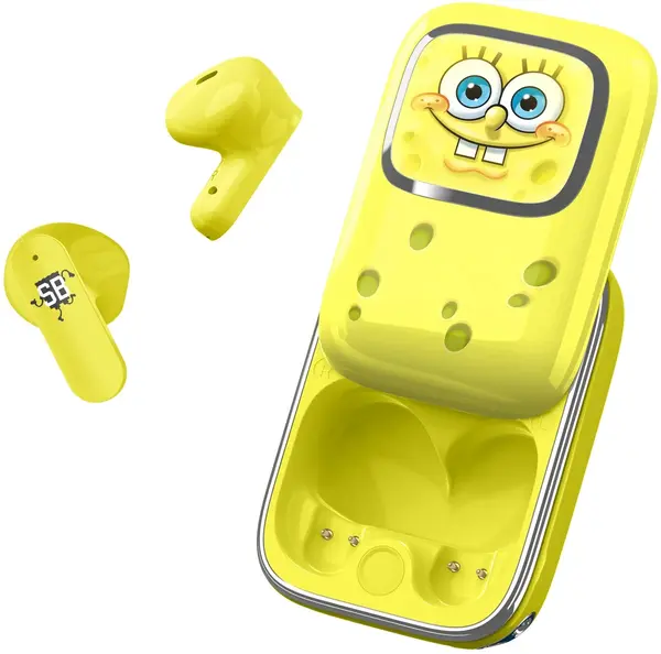 Căști wireless OTL Technologies - SpongeBob, TWS, Slide, galben