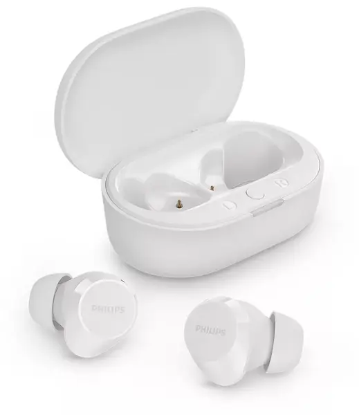 Căști wireless Philips - TAT1209WT/00, TWS, albe