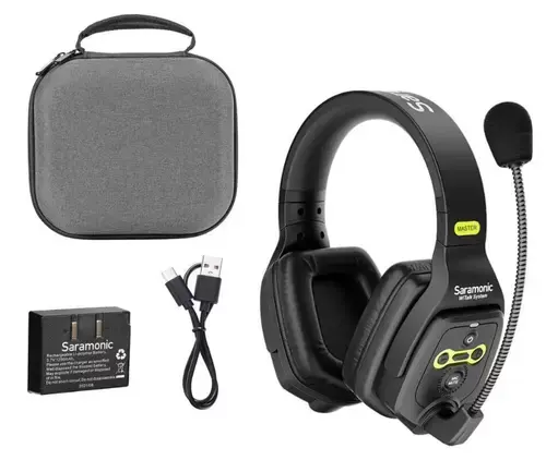 Casti Wireless Saramonic WiTalk DMH Dual-ear Master pentru Sistemul Intercom WiTalk, Negru