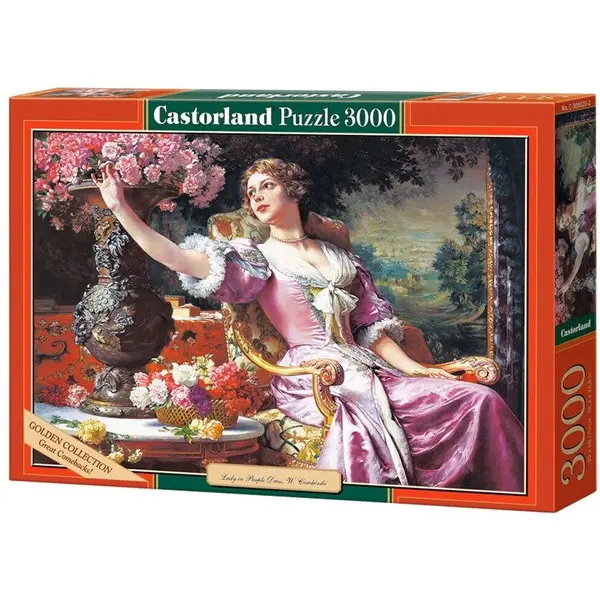 Castor Puzzle Castorland 3000 de piese - Femeia cu rochia mov