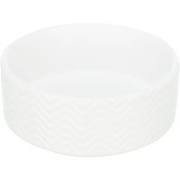 Castron ceramic pentru caini pisici Trixie Alb 0,4 l 13 cm