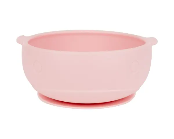 Castron din silicon KikkaBoo cu ventuza Whale Pink