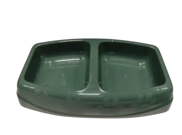 Castron dublu 4Dog Deluxe Verde 2 x 0,25 L