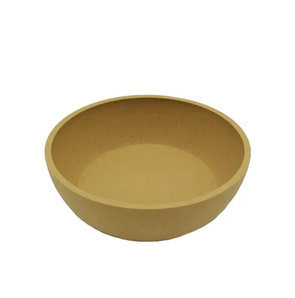Castron pentru caini Croci Bamboo Stone, 1000 ml, din bambus, antiderapant, galben