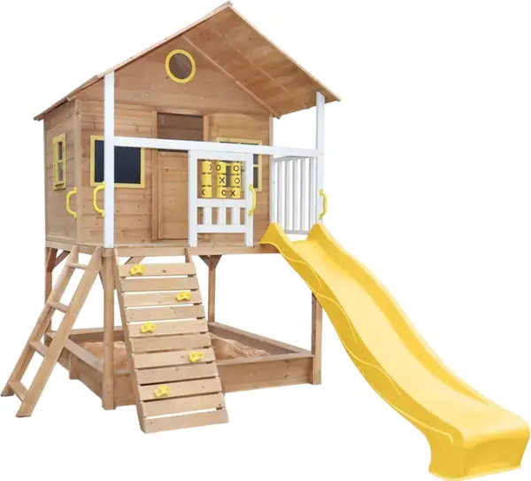 Căsuță de copii din lemn Ginger Home - Cu loc nisip și tobogan