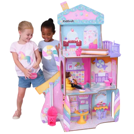 Casuta de joaca din lemn pentru papusi Candy Castle