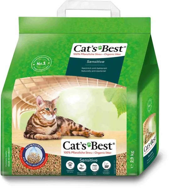 CAT'S BEST Sensitive Aşternut vegetal pentru pisici 8L/2,9kg
