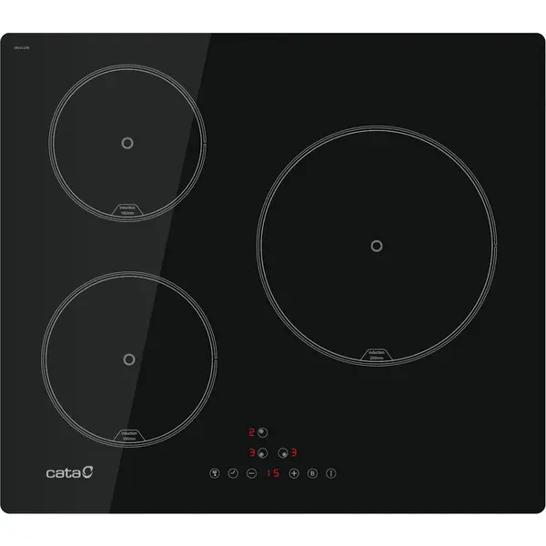 Cata Cata IB 6403 E2 BK Hob, Induction, Width 59cm, 3 cooking zones, Touch control, Black