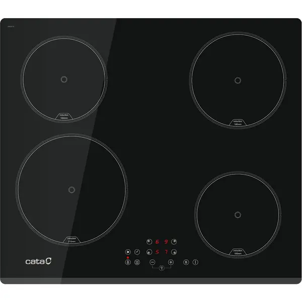 Cata Plita cu inductie incorporabila Cata IB 6324E2 BK, 59cm, 4 zone de gatit, Touch control, Neagra