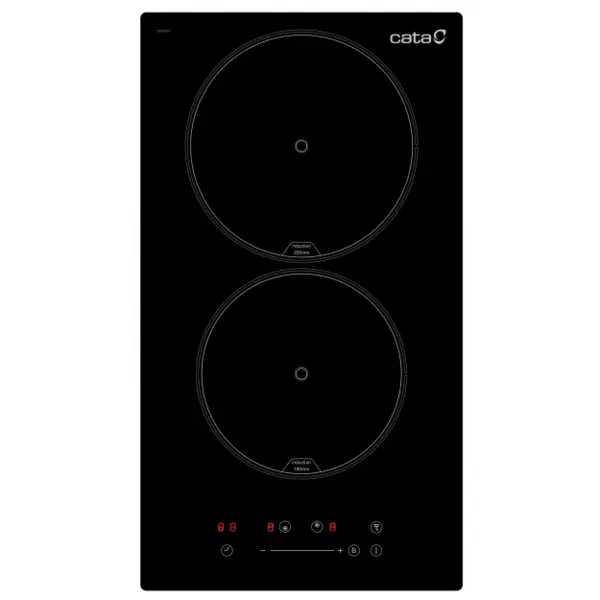 Cata Plita cu inductie incorporabila Cata ISB 3102 BK, 30 cm, 2 zone de gatit, 9 trepte de putere, Neagra