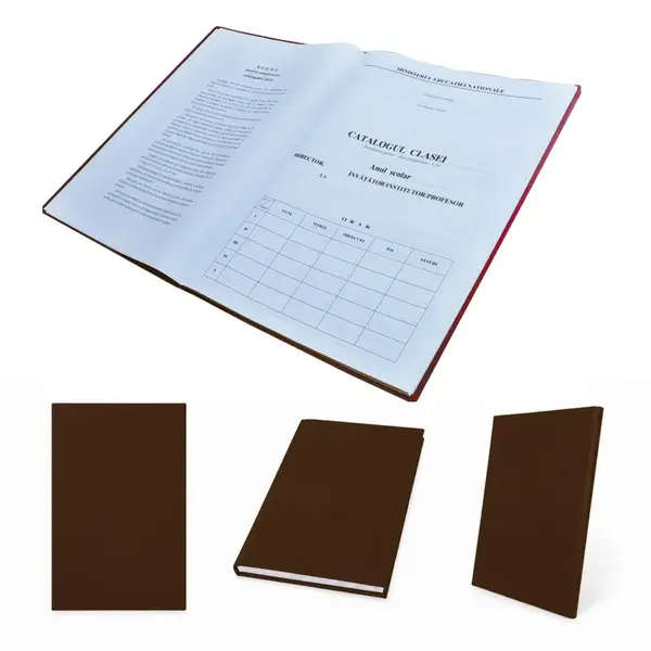 Catalog pentru clasa pregătitoare (clasa 0) 39 elevi copertă imitație piele maro Catalog pentru clasa pregătitoare (clasa 0) 39 elevi copertă imitație piele maro