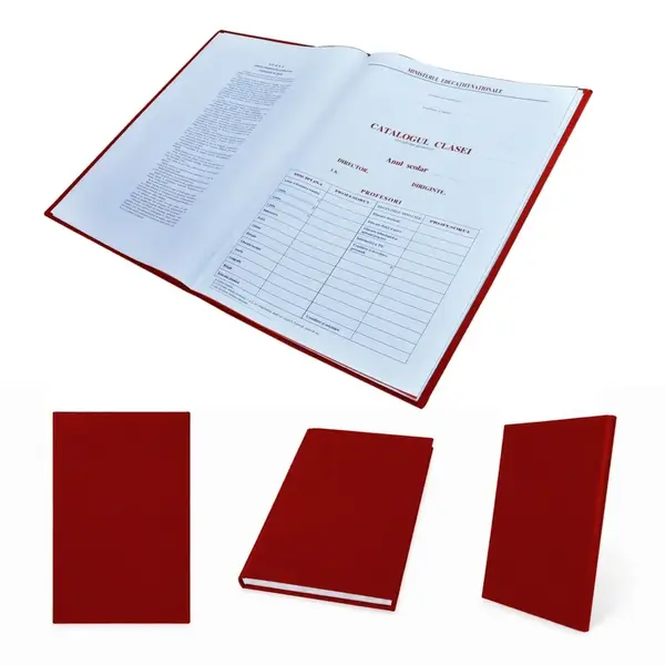 Catalog pentru învățământul gimnazial clasele V-VIII 39 elevi copertă imitație piele roșu Catalog pentru învățământul gimnazial clasele V-VIII 39 elevi copertă imitație piele roșu