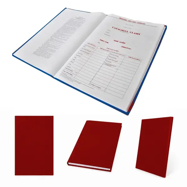 Catalog pentru învățământul liceal clasele IX-XII/XIII 39 elevi copertă imitație piele roșu Catalog pentru învățământul liceal clasele IX-XII/XIII 39 elevi copertă imitație piele roșu