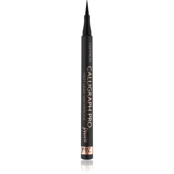 Catrice Calligraph Pro Precise 24h Matt dermatograf rezistent la apă culoare 010 Intense Black Waterproof 1,2 ml